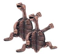 Operitacx Copper Turtle Incense Stick Holder Purify The Air and Decorative Table Incense Burner 2pcs with Unique Retro Style for Thanksgiving and Wedding