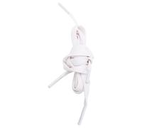 Operitacx Cotton Flat Waxed Shoelaces 120cm White, Casual Sneakers Shoelace for Running and Mix Match, Waterproof Shoe Laces with Fray Resistance for Sisters and Moms