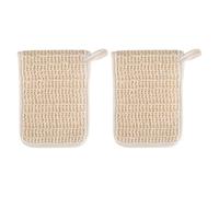 Operitacx Cotton Linen Flip- Bag 2pcs Exfoliating Bath Scrubber Mesh Pouch for Homemade Soap Storage and Face Cleansing for Travel and Daily Use