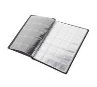 Operitacx Creative Coin Album Book for Collectors PU Cover Thick Pages Portable Coin Binder and Stamps Storage and Display