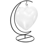 Operitacx Creative Heart-Shaped Glass Cocktail Glass with Iron Hanging Stand, Design Multipurpose Drink Cup for Whiskey and Water, for Hotel and Party Home Decor