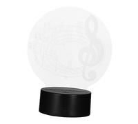 Operitacx Creative Music Notes Pattern LED Bedside Lamp Touch Sensor Light Without Battery Black Base Cozy Warm Glow Adornment for Bedroom Desk Gift
