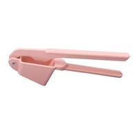 Operitacx Creative Pink Garlic Presser Garlic Mincer Slicer Aluminum Alloy Crusher Crushing Nuts and Unpeeled Cloves Kitchen Tool
