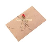 Operitacx Creative Vintage Kraft Greeting Card Dried for Valentine's Day Birthday Party Wedding Blessing Thanks Greeting Card