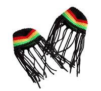 Operitacx Crochet Pet Hat and Breathable Headwear for Social Gatherings 2pcs Knitted Braided Polyester Hat Easy to Wear for Halloween Party for Cats Dogs and Small Animals