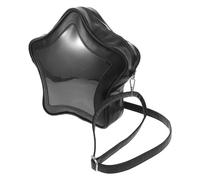 Operitacx Crossbody Bag Black for Pins Display Star Shaped with Large Capacity Storage and Smart Organisation, Pu Material Ita Bag Spacious Interior for Women for Commuting and Travels