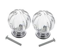 Operitacx Crystal Ball Lamp Finial Knob Transparent White Light Screw Caps for Table and Floor Lamps Decorative with Smooth Surface Easy Installation for Living Bedroom Study