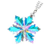 Operitacx Crystal Hanging Ornament for Car Rearview Mirror, Assorted Colour Decorative Pendant Made of Crystal Glass, for Wedding and Xmas Parties with Lovely Design