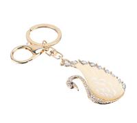 Operitacx Crystal Swan Keychain Alloy Key Ring Fashion Swan-shaped Car Decoration Bag Pendant Unique Elegant Charm for Families and Coworkers