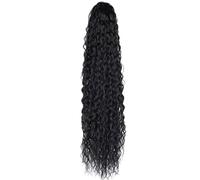 Operitacx Curly Hair Ponytail Drawstring Ponytail 29.48x3.14x0.39in Versatile Comfortable Human Hair Stylish Natural Black Women Everyday Wear