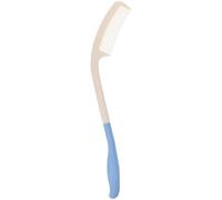 Operitacx Curved Long Handle Comb for Disabled and Elderly, Blue-white Bend Hair Comb with Extended Reach for Assisted Daily Hair Care