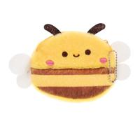 Operitacx Cute Bee Plush Coin Purse for Kids and Adults, Soft Plush Material with Decorative Hanger, Easy to Carry Mini Wallet for Storing Coins and Small Treasures, Gift for Girls and Boys