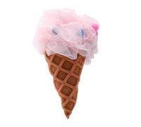Operitacx Cute Ice Cream Cone Shaped Body Loofah Bath Sponge for Skin Exfoliating and Portable Use, Cartoon Design Fun Bath Sponge Suitable for Travel and Home Bathroom Accessories