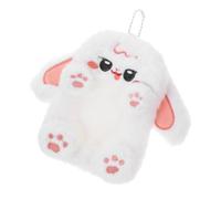 Operitacx Cute Plush Rabbit Card Holder with Keychain Soft Animal Wallet Coin Purse for Id Credit Cards for Women Stylish Practical Storage