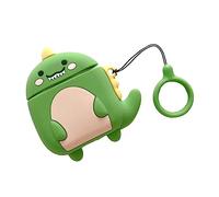 Operitacx Cute Silicone Headphone Case Adorable Cartoon Dinosaur Earphone Cover Shockproof Scratch Resistant Compatible with Airpods for Travel Everyday Use