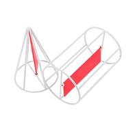 Operitacx Cylinder Cone Geometry Teaching Set Metal Wire Frame Rotating Models Equal Base Height Volume Surface Area Demonstrator for Elementary Math Classroom