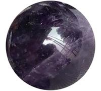 Operitacx Decorative Amethyst Crystal Ball Ornament for Home and Office, Elegant Purple Sphere for Courtyards and Parties, Stylish Hand Exercise Tool and Chic Crystal Decoration