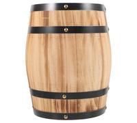 Operitacx Decorative Wooden Barrel Wine Bucket Made of Wood with Retro Style and Good for Taking Photos, for Beer Festival Weekend and Bar Landscape Decor, Unique Half Barrel Planter Wooden