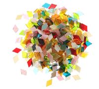 Operitacx Delicate Mosaic Tiles Mixed Color Small Pieces for DIY Crafts Handmade Decorative Mosaic Kit for Vase Making Turkish Lamp Candle Holder Art Projects