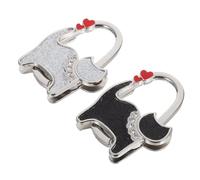 Operitacx Desk Purse Hook Metal Holder, 2Pcs Foldable Cat Design Bag Hanger for Home, Office and Travel, Portable Table Handbag Hook, Black and Silver