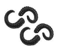 Operitacx Devil Horns DIY Headband Parts for Parties and Masquerades | Plastic Black Hair Clips, Realistic Design with Easy Assembly, Includes Headbands, Versatile Usage