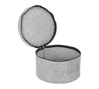 Operitacx Dinner Plate Storage Container - Dish Storage Organizer with Zippered Lid - Fits Up to 12 Plates - Protective Case for Fine China, Porcelain, Dishware 12x12x7in