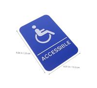 Operitacx Disability Accessible Sign Braille Bathroom Entrance 6x6 Inch Easy Mounting Structure Highwear Resistant Plastic Meets International Ada Standards for Schools and Hospitals
