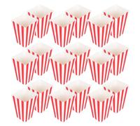 Operitacx Disposable Convenient Popcorn Design Buckets Paper 50pcs Charming and Portability, for Movie Nights and Carnival-themed Events