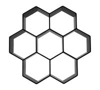 Operitacx DIY Hexagonal Cement Floor Tile Mold Plastic for Garden Path Paving Reusable Black Outdoor Patio Stepping Stone Maker