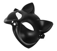 Operitacx DIY Unfinished Plastic Cat Face Mask for Masquerade Party and Halloween Blank Animal Shaped Cosplay Accessory for Festival Celebrations Fits Faces Craft Mask for Creative
