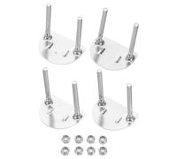 Operitacx Double Row Roller Skate Bracket Plates 4Pcs Metal Shock Absorbing Base for Quad Skates Reducing Ground Impact on Rough Surfaces
