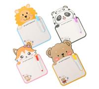 Operitacx Double-Sided Cartoon Erasable Drawing Pad for Rewritable Whiteboard with Hanging Rope and Marker Pens Dry Erase Writing Board for Home School Nursery and Classroom Use Random Color