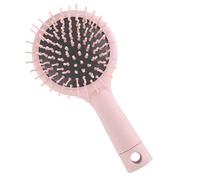 Operitacx Double-sided Pink Abs Massage Hair Comb with Mirror for Scalp Massage and Accelerating Blood Circulation, Detangling Brush Suitable for Hair Care and Styling