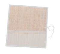 Operitacx Durable Bamboo Canvas Storage Pouch for Calligraphy Pens for Artists and Students Breathable Easy Rollup Design