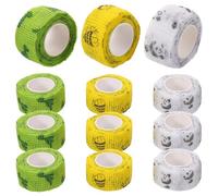 Operitacx Elastic Tape Self-Adhering Wrap 12 Rolls Non-Woven Fabric for Injury Support and Outdoor Sports