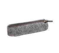 Operitacx Elegant Aesthetic Pencil Pouch Felt Bag for Pen Makeup Cards Light Grey Multi-Purpose Stationery Storage