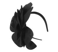 Operitacx Elegant Black Pearl Flower Headband for Women, Polyester Fiber Material, Resists Deformation with Lasting Shine, for Cocktail Party Or Wedding Occasion