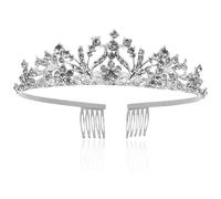 Operitacx Elegant Bridal Crown for Wedding Bride Rhinestone Headband in Silver Alloy, Adorned with Sparkling Stones and Comfortable for Weddings and Proms