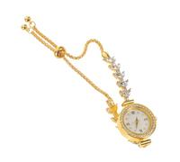 Operitacx Elegant Gold Watches for Women Round Dial and Rhinestone Detail, Easy Reader Quartz Watch Featuring Comfortable Fit and Dazzling Design, for Holidays and Special Events
