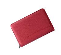 Operitacx Elegant Pu Leather Organizer Zipper Calculator Cardholder and Pen Loop for Business