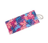 Operitacx Elegant Purple Maple Leaf Design Fine Natural Canvas 36 Slots Pencil Storage Bag for Boys and Girls Artists