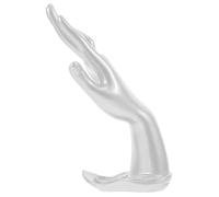 Operitacx Elegant Resin Jewelry Display Hand Model in Silver for Displaying Jewelry and Color Resistance for Window Bracelet and Ring Display Rack for Female Users