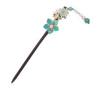 Operitacx Elegant Synthetic Glaze Copper Hair Sticks for Buns with Retro Classic Style Girl Hair Stick for Graduation Party and Daily Life