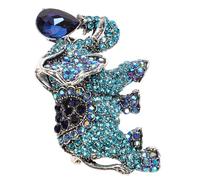 Operitacx Elephant Lapel Brooch Alloy Pin Rhinestone Inlaid Multi-Use Badge for Women Office Wear and Party Decoration