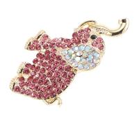 Operitacx Elephant Lapel Pin Brooch Small Pin Versatile Accessory Fashionable Zinc Alloy Resistant to Fading Women for Formal Events Charming Pink