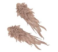 Operitacx Embroidered Wings Lace Appliques for Dress Decor Elegant Neckline Trim Patch for DIY Sewing Bridal Gown Collar Enhancement Artful Embroidery Patches