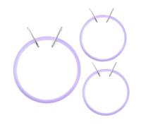 Operitacx Embroidery Hoops with Reinforced Metal Head 3pcs Adjustable Cross Stitch Frames Purple Round Craft Sewing for DIY Needlework , Craft Sewing, and Learning Embroidery