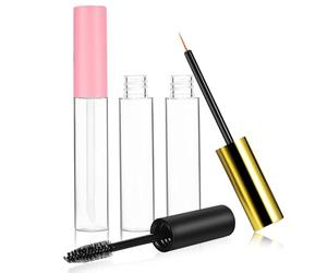 Operitacx Empty Eyeliner, Mascara, and Lip Gloss Tubes Set with Wands 10ml Each - Refillable Cosmetic Containers for DIY Makeup, Spool and Dispenser Bottles Suitable for Lip Gloss