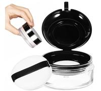 Operitacx Empty Powder Compact Case Loose Powder Containers 2.55x2.55x1.18in Sleek Stylish Plastic Makeup Containers Convenient Size Easy Carrying Women Travel