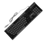 Operitacx Ergonomic 104-key USB Gaming Keyboard with Rgb Backlit Mechanical Feel, Wear-resistant Abs Material and Thickened High-strength Back Plate for Comfortable Gaming Experience